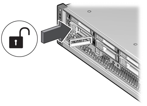 image:The illustration shows pressing the release button.