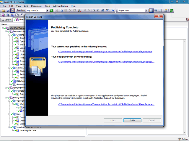 Screen image of this step