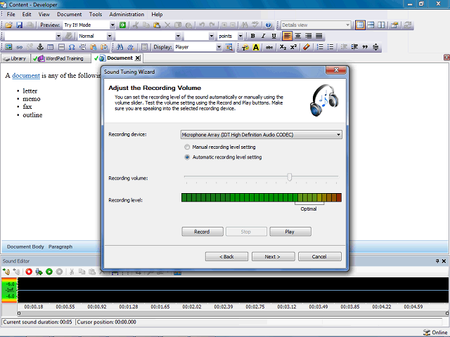 Screen image of this step