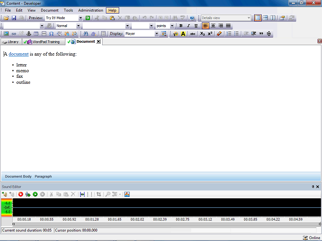 Screen image of this step