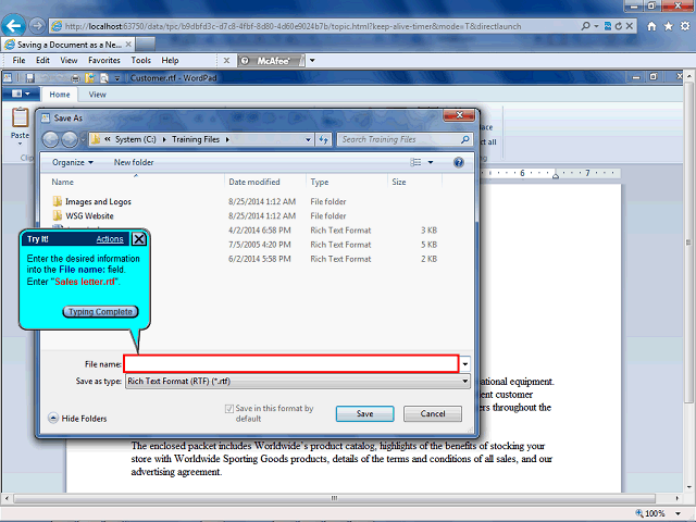 Screen image of this step