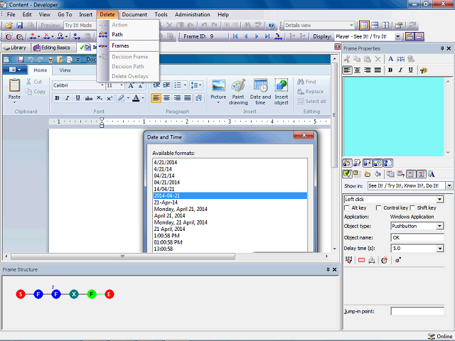 Screen image of this step