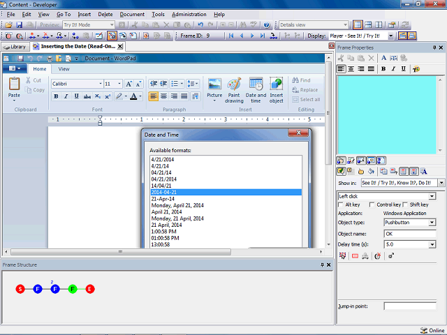 Screen image of this step