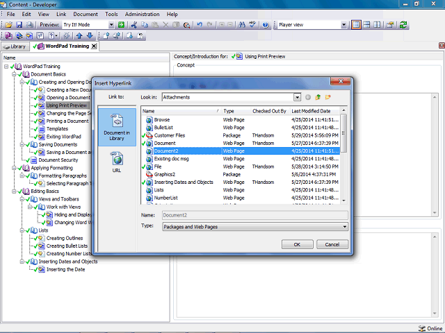 Screen image of this step
