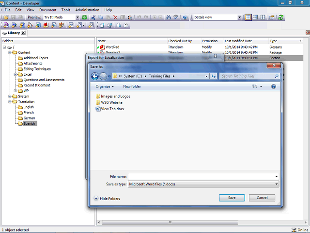 Screen image of this step