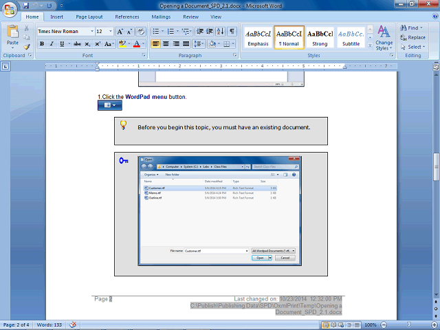 Screen image of this step