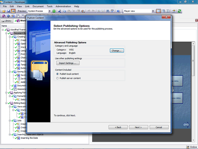 Screen image of this step