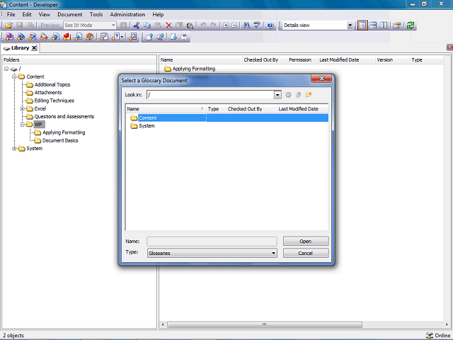 Screen image of this step