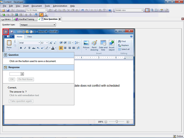 Screen image of this step
