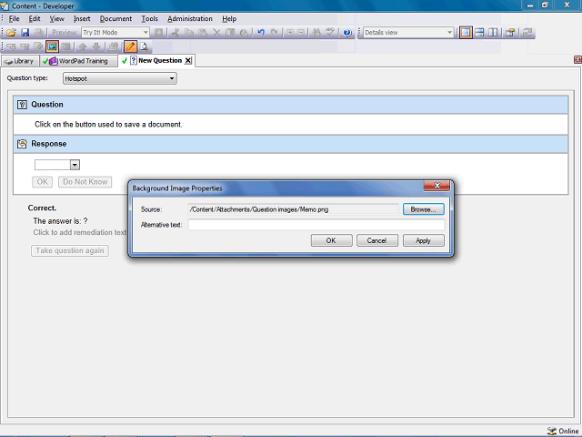 Screen image of this step