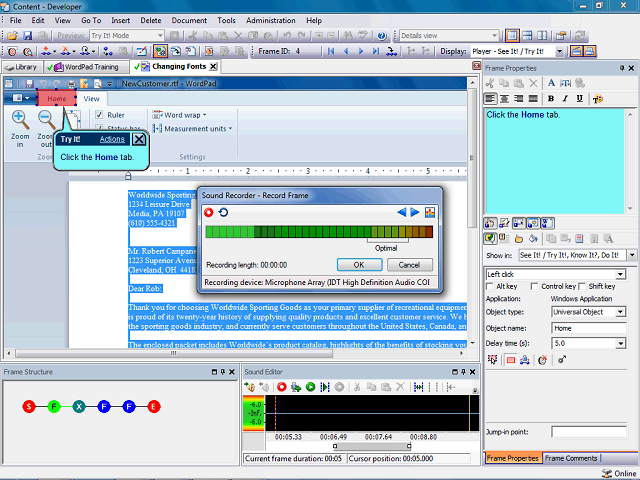 Screen image of this step