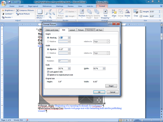 Screen image of this step