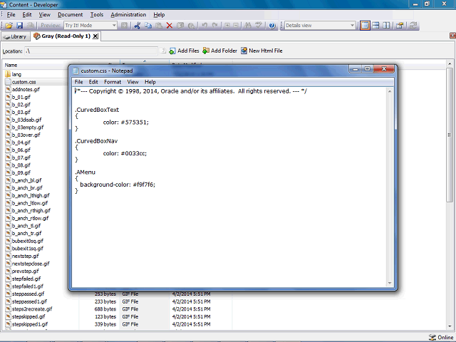 Screen image of this step