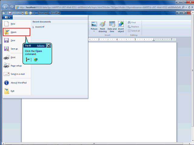 Screen image of this step