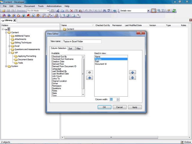 Screen image of this step