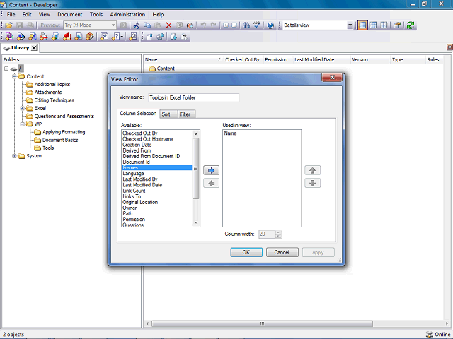 Screen image of this step