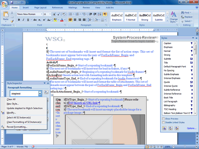 Screen image of this step