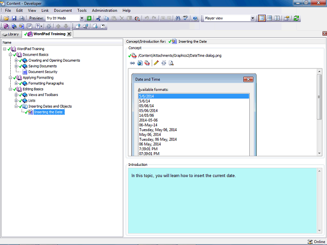 Screen image of this step