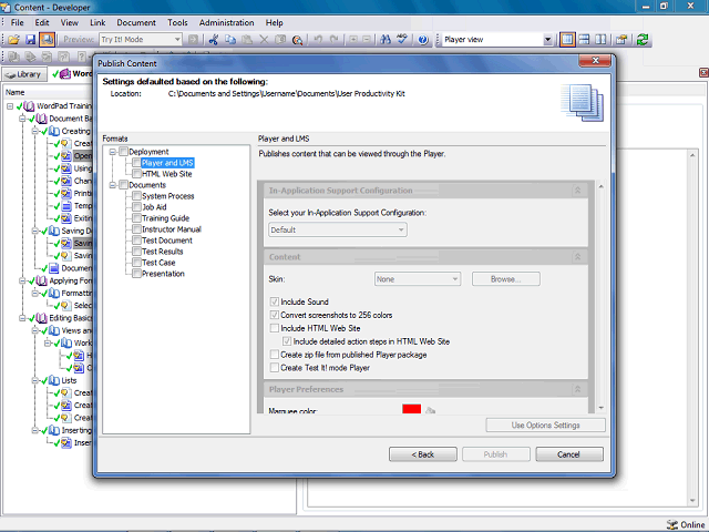 Screen image of this step