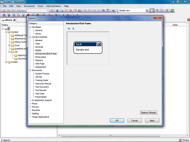 Screen image of this step