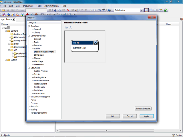 Screen image of this step