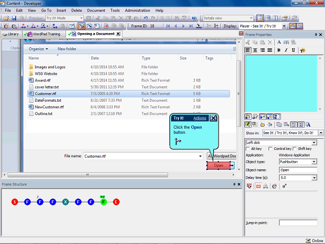 Screen image of this step