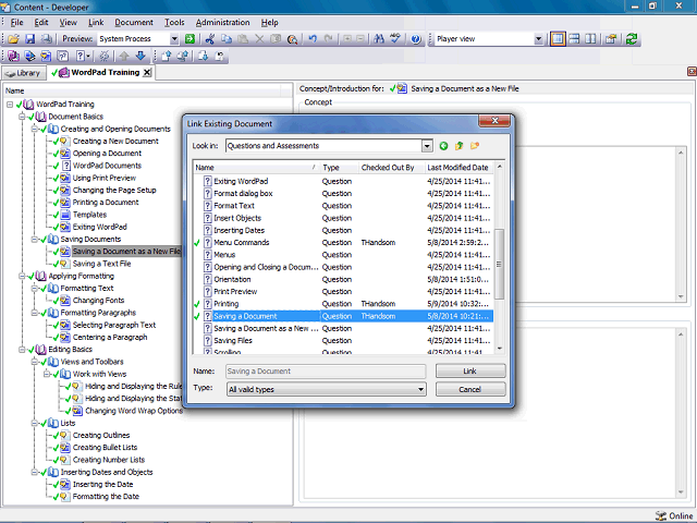 Screen image of this step