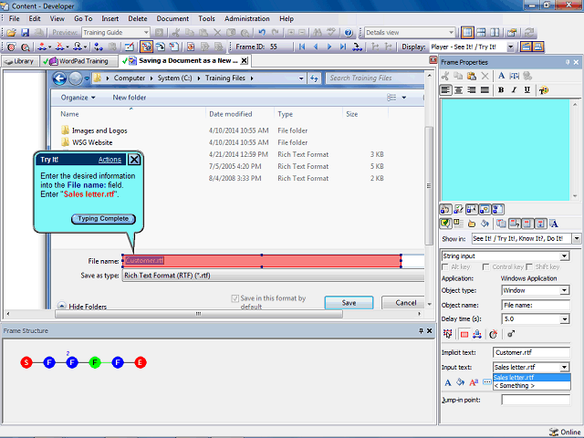 Screen image of this step