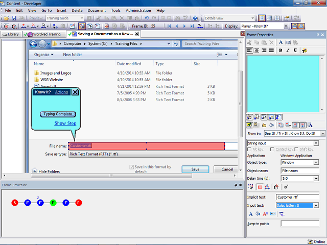 Screen image of this step