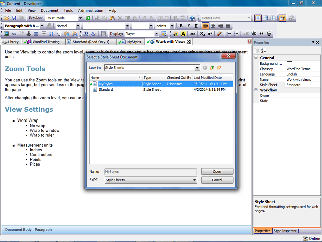 Screen image of this step