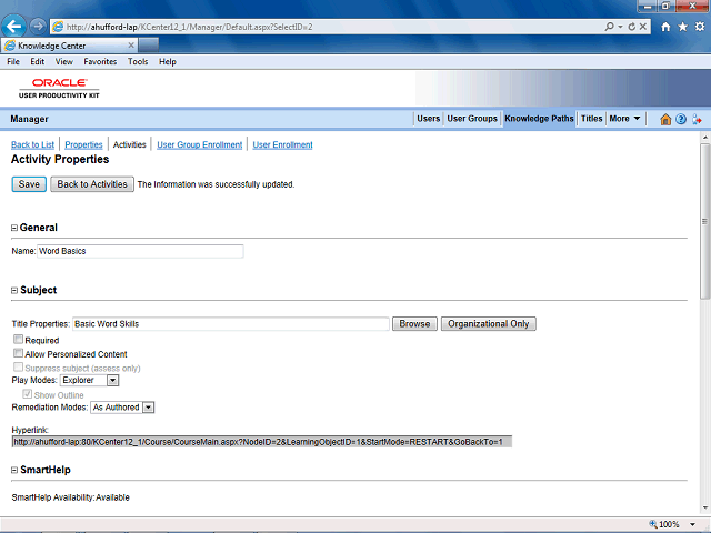 Screen image of this step