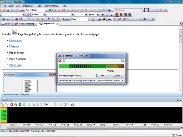 Screen image of this step