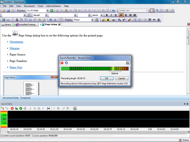 Screen image of this step