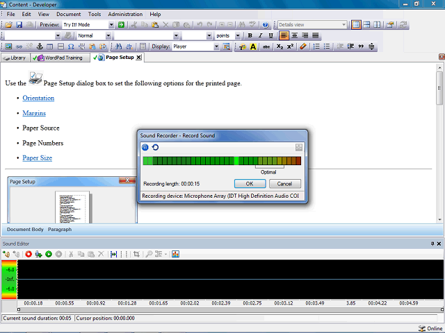 Screen image of this step