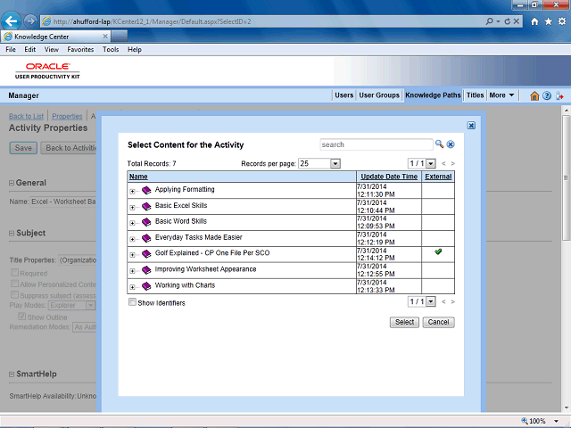 Screen image of this step