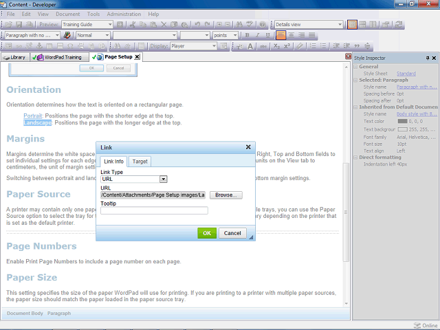 Screen image of this step