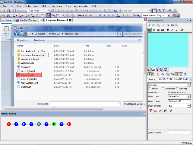 Screen image of this step