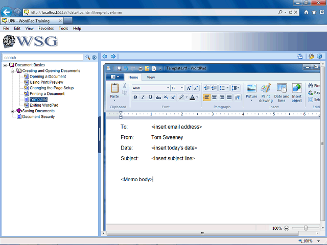 Screen image of this step