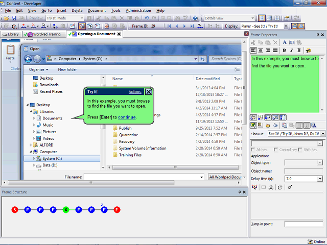 Screen image of this step
