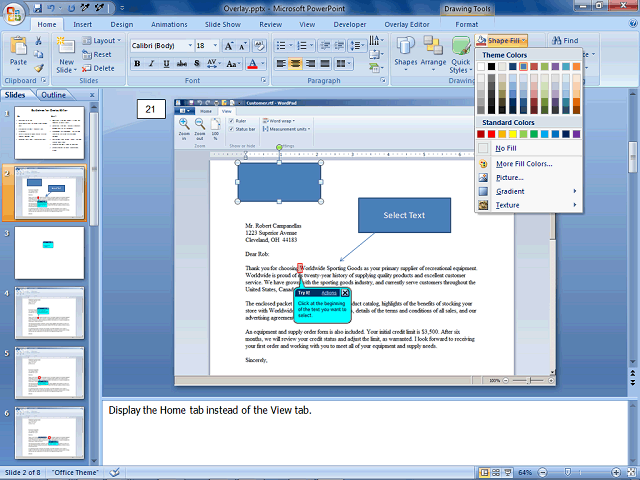 Screen image of this step