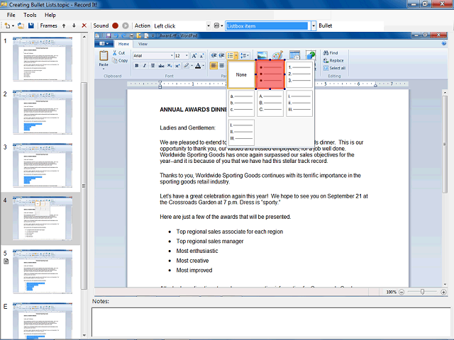 Screen image of this step