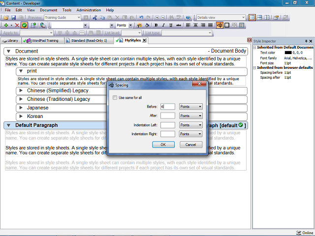 Screen image of this step