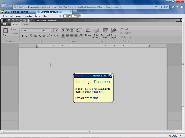 Screen image of this step