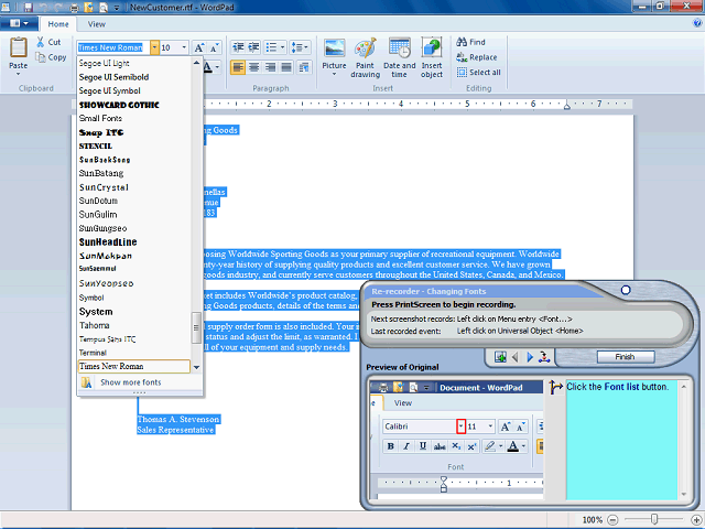 Screen image of this step