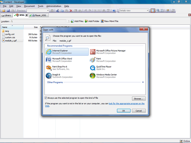 Screen image of this step