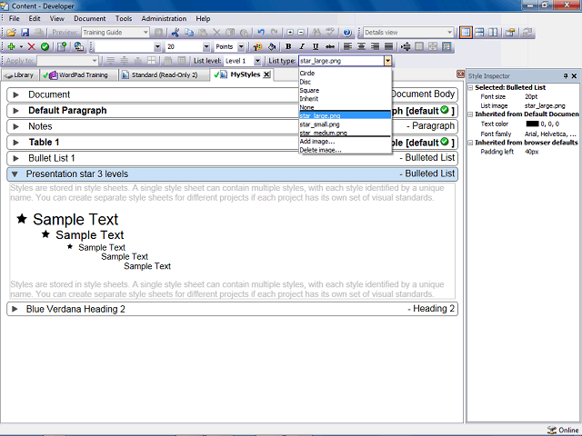 Screen image of this step