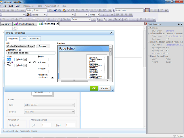 Screen image of this step
