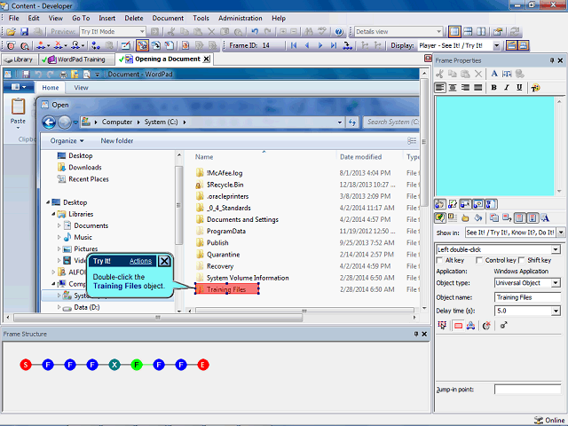 Screen image of this step
