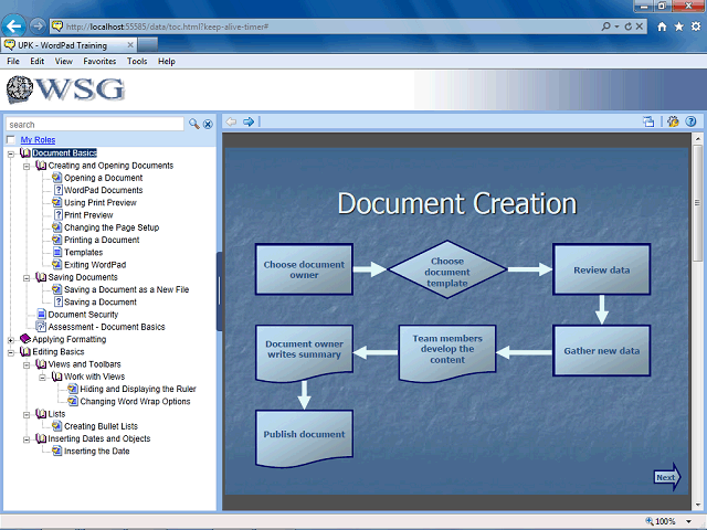 Screen image of this step