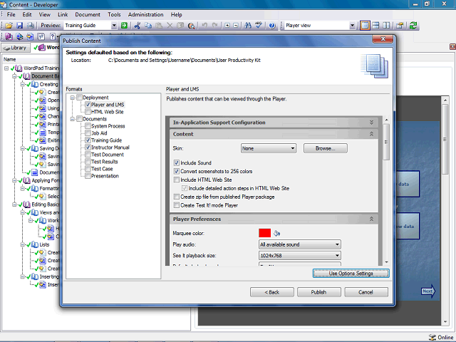 Screen image of this step